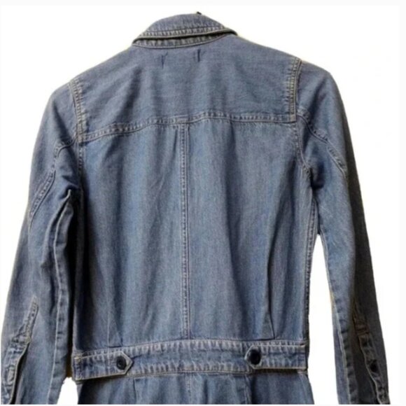 Madewell - Denim Long Sleeve Jumpsuit H6433 | Size Medium | Mid Blue Phair Wash - Picture 11 of 14